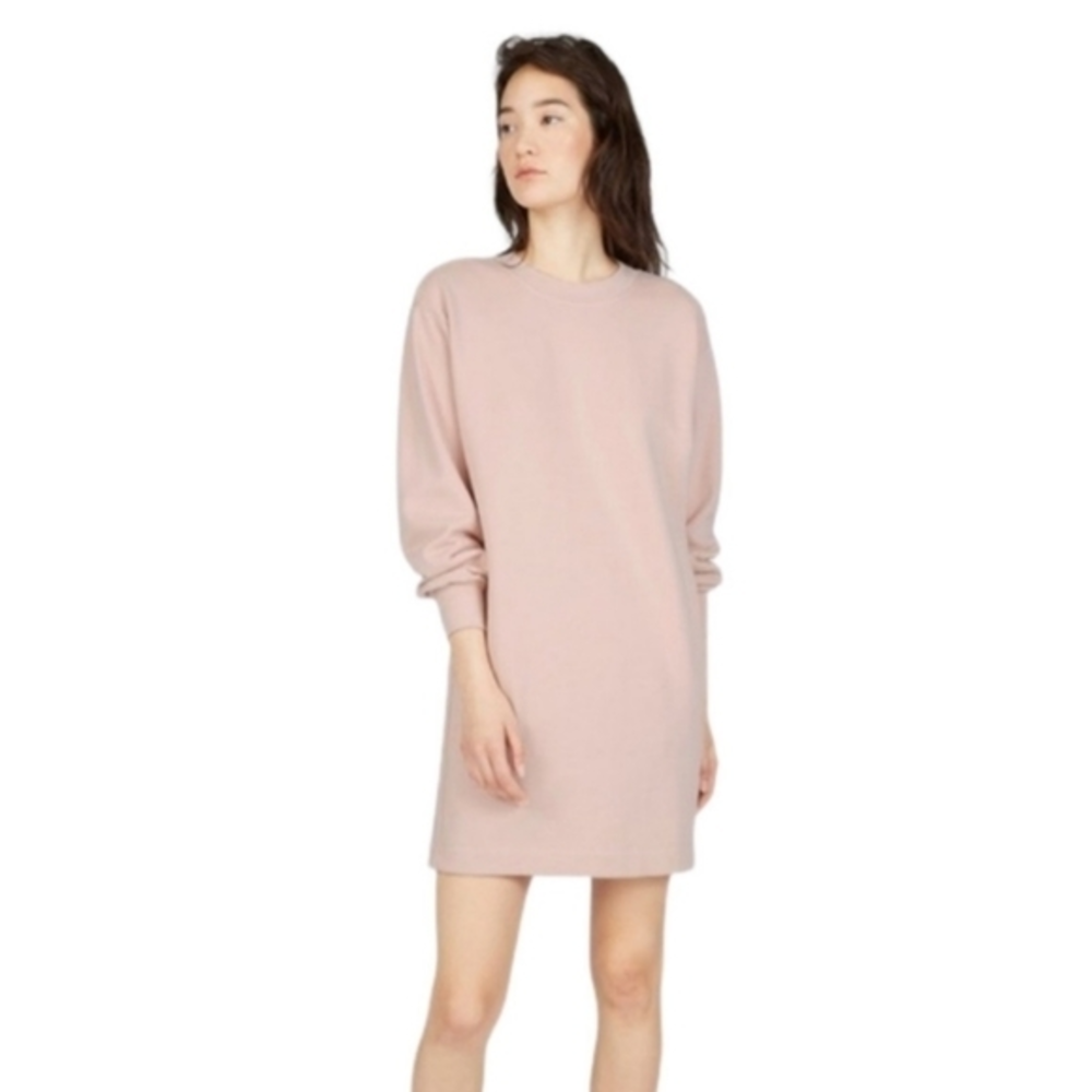 Everlane cream colored long sleeeved sweater dress